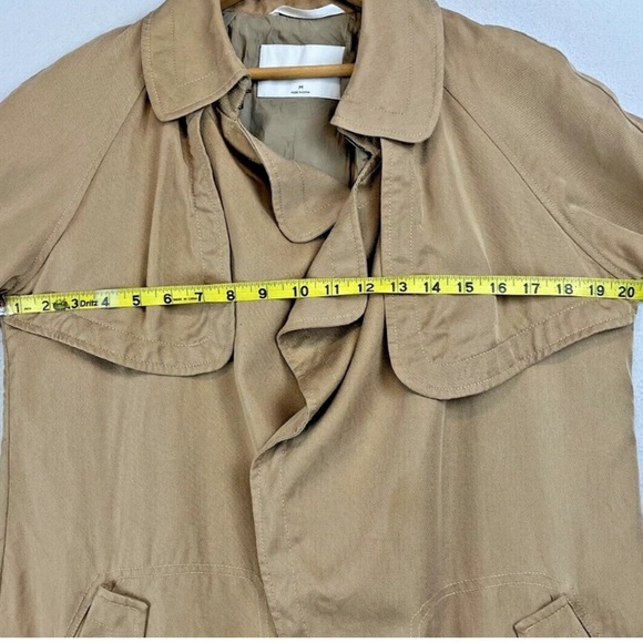 Aritzia Babaton Lawson Beige Tan Trench Coat Sz M 100% Lyocell - Picture 9 of 15